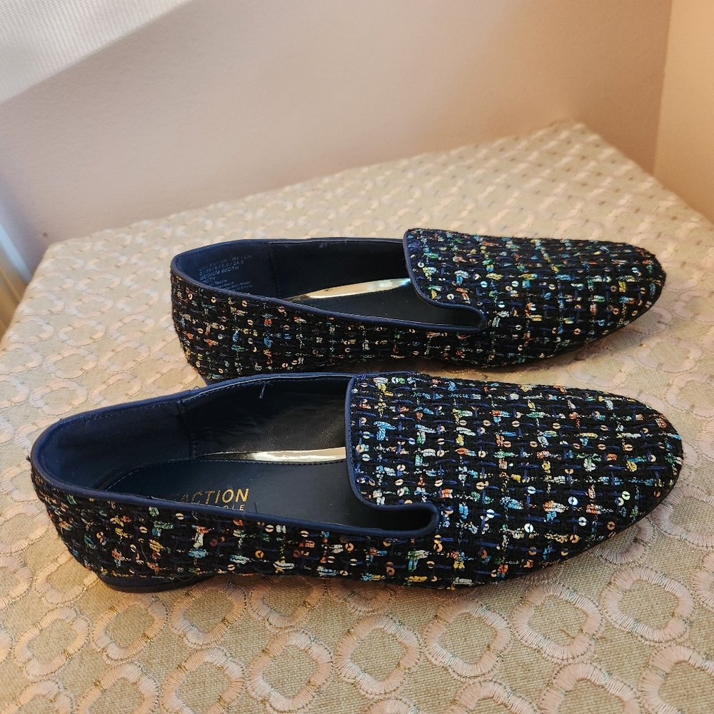 🆕️NWOT Kenneth Cole Reaction Women's Tweed Loafer, Size 8 - Picture 6 of 9